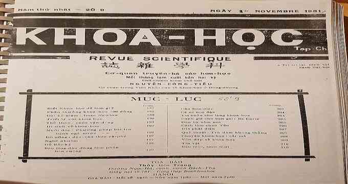 Khoa học tạp chí và nhà khoa học Nguyễn Công Tiễu (II)