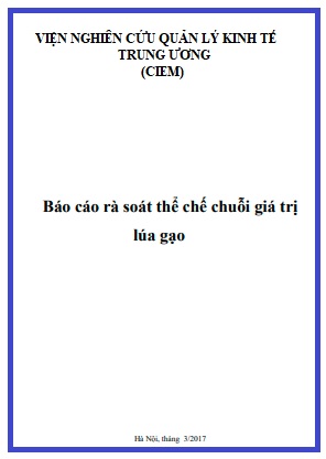 Báo cáo Rà soát thể chế chuỗi giá trị lúa gạo